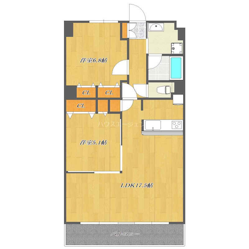 ロングエイトⅢ 702号室 間取り