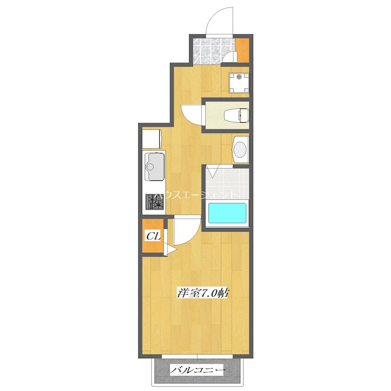 ハーモニーハウス 110号室 間取り