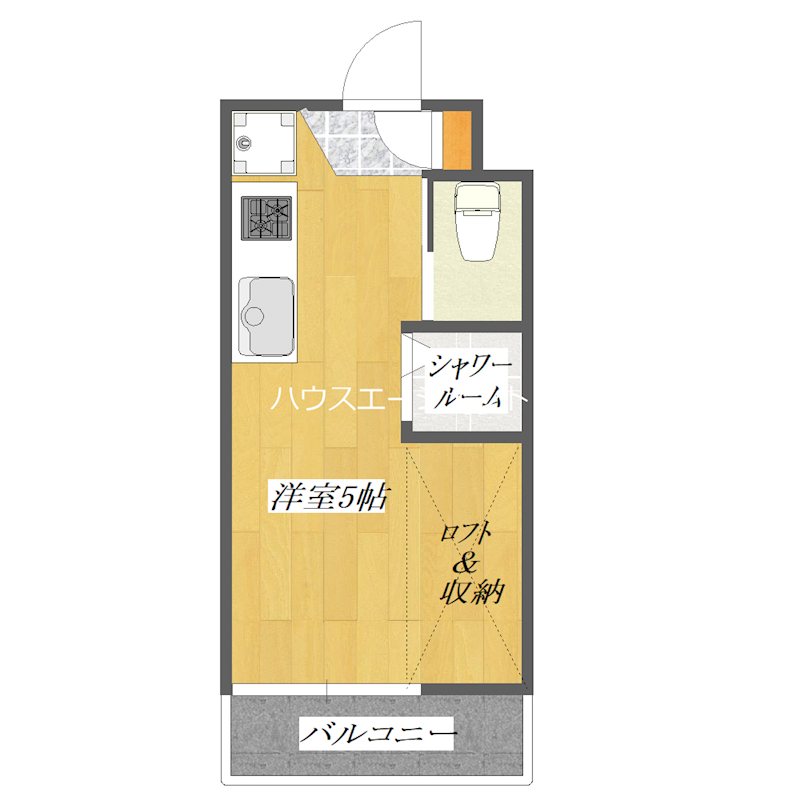 フローラ４ 415号室 間取り