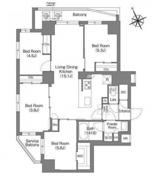 コンフォリア中葛西 301号室 間取り