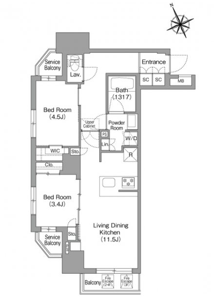 コンフォリア中葛西 405号室 間取り