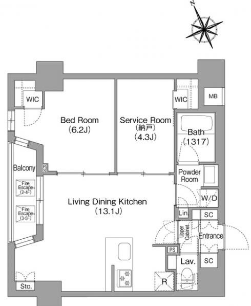 コンフォリア中葛西 203号室 間取り