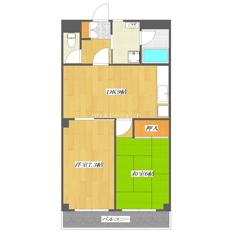 中葛西ハイツ 302号室 間取り