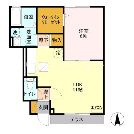 ブランマンジェ 103号室 間取り