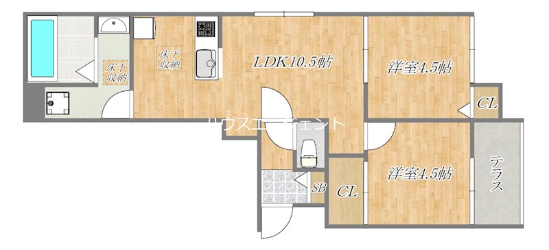 （仮）江戸川区東葛西４丁目MS 101号室 間取り