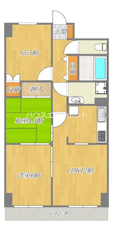 ロイヤルシラコ 503号室 間取り