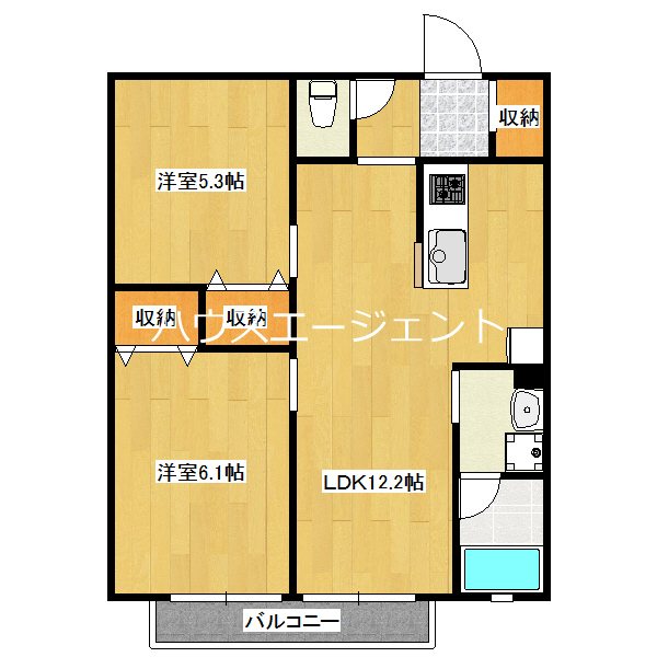 イレブン 202号室 間取り