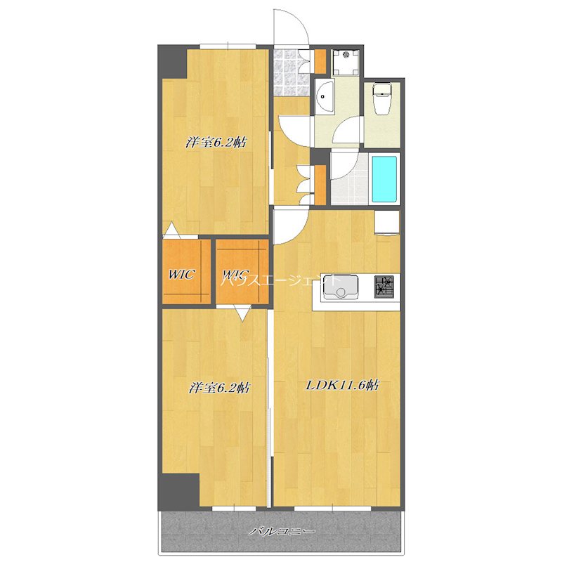 コルザＫⅡ 604号室 間取り