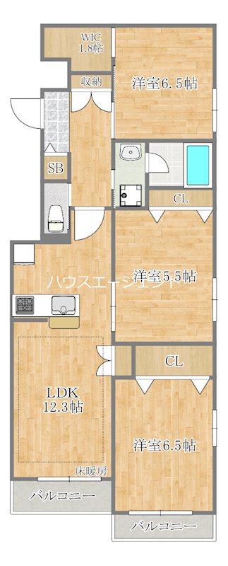 （仮称）南葛西2丁目メゾン 301号室 間取り