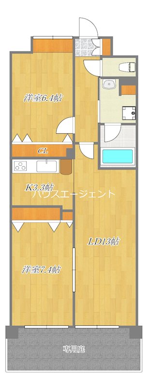 フェリーチェ 104号室 間取り