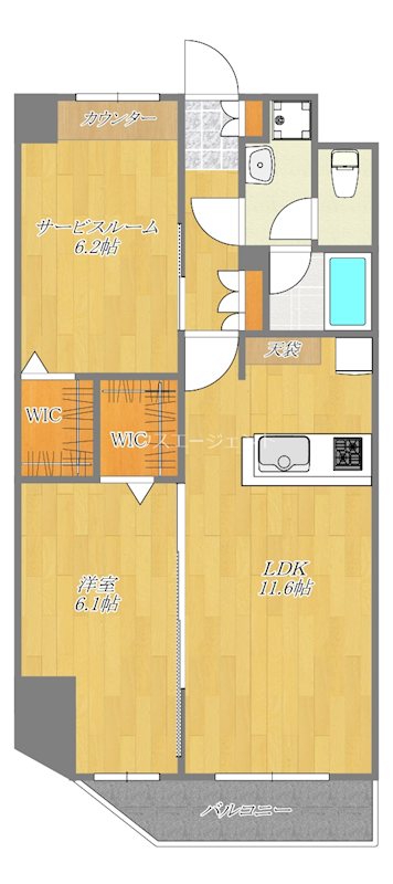 コルザＫⅡ 605号室 間取り