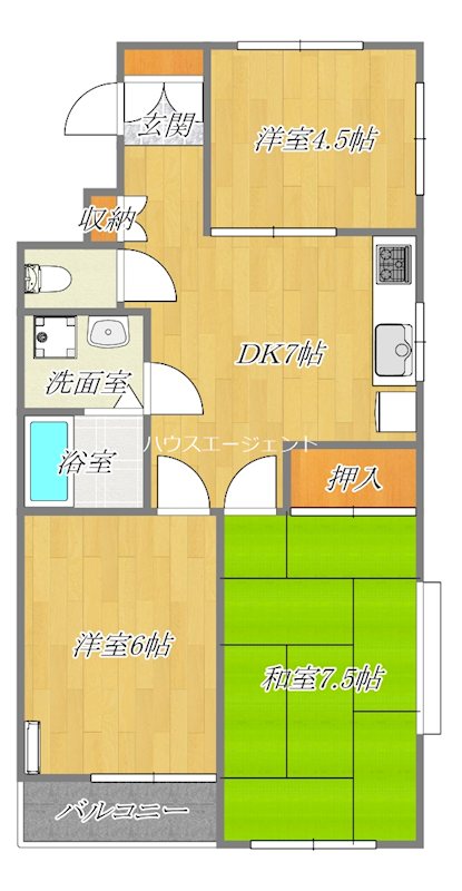 カーサ・デ・フローラⅠ 間取り図