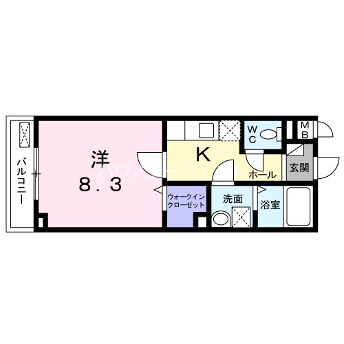 サンテラス 202号室 間取り