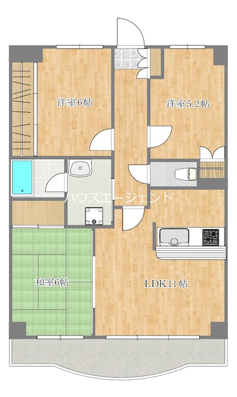 グロリア壱番館 303号室 間取り
