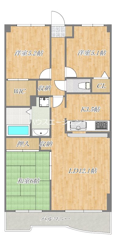 アリーナコースト弐番館 813号室 間取り