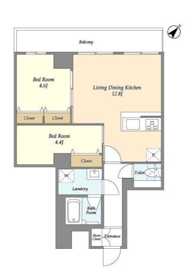 グランカーサ西葛西 501号室 間取り