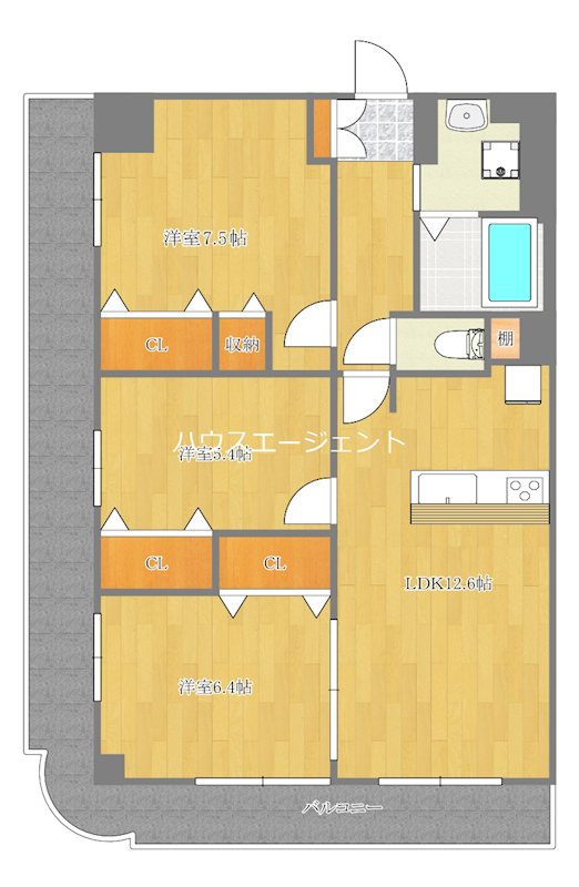 グロリア参番館 201号室 間取り