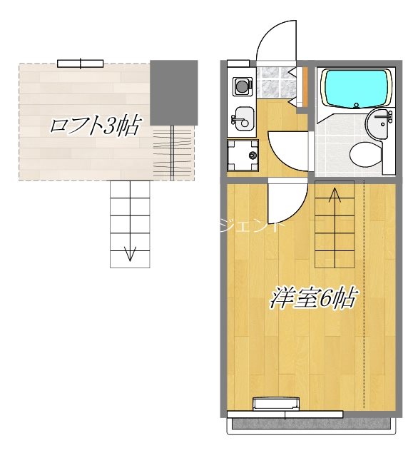 インスパイアート １　101号室 間取り