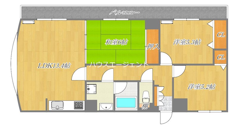 レピドール福田Ⅰ 601号室 間取り