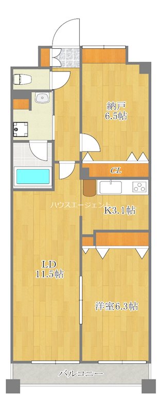 フェリーチェ 203号室 間取り