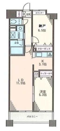 フェリーチェ 203号室 間取り