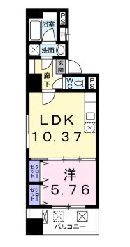 コンフォルト南葛西 404号室 間取り