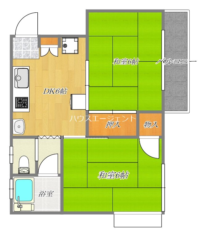 畠山ハイツ 102号室 間取り