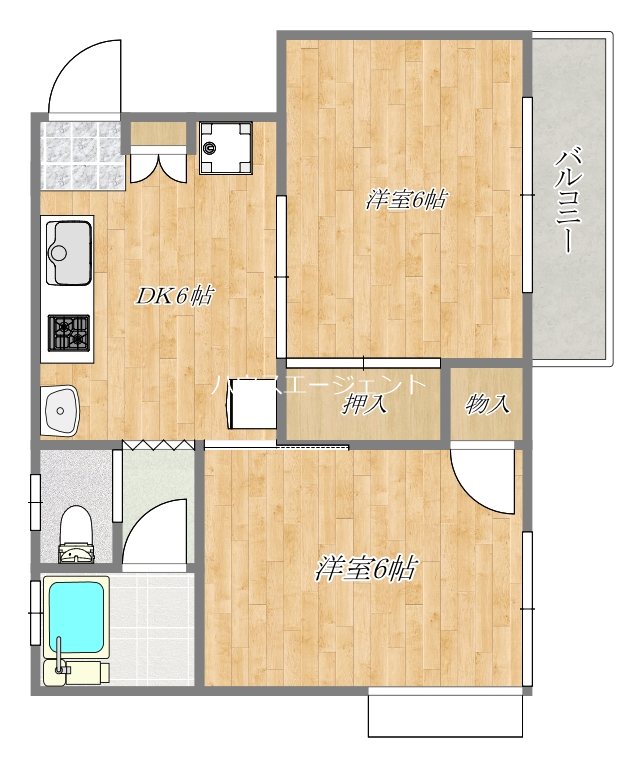 畠山ハイツ 102号室 間取り