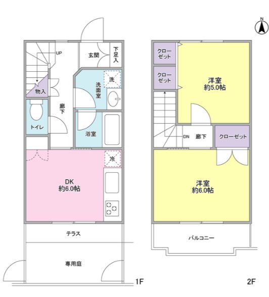 River Terrace 102号室 間取り