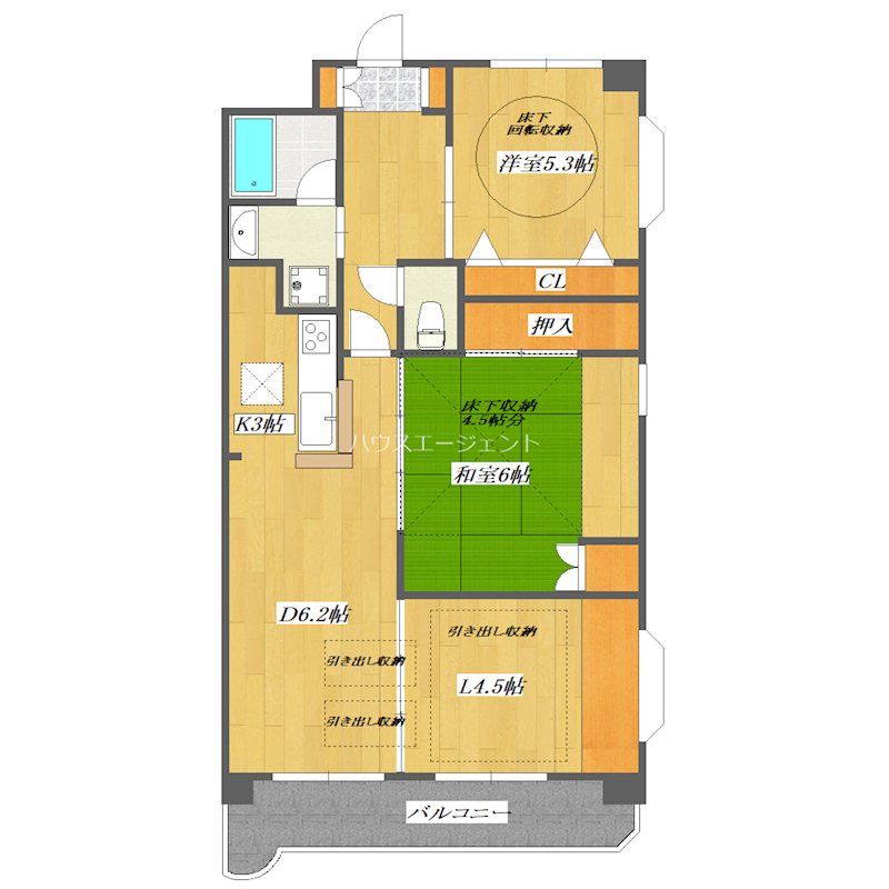 ルネス・アンティーム 206号室 間取り