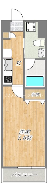 アイアン8KASAI 206号室 間取り