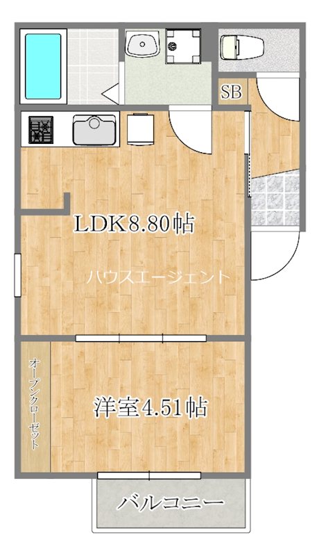 GRADUS葛西 103号室 間取り