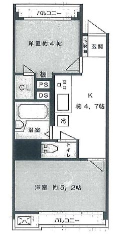 葛西第4ウィーンハイツ 402号室 間取り