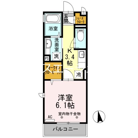 ドムス　Y 112号室 間取り