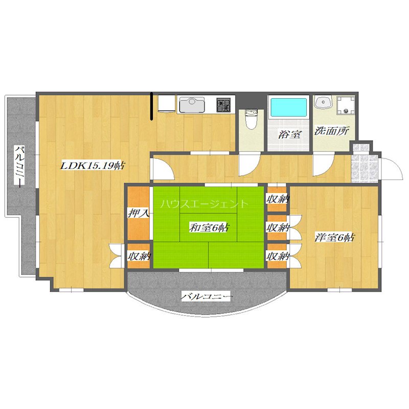 コンフォートMS 406号室 間取り