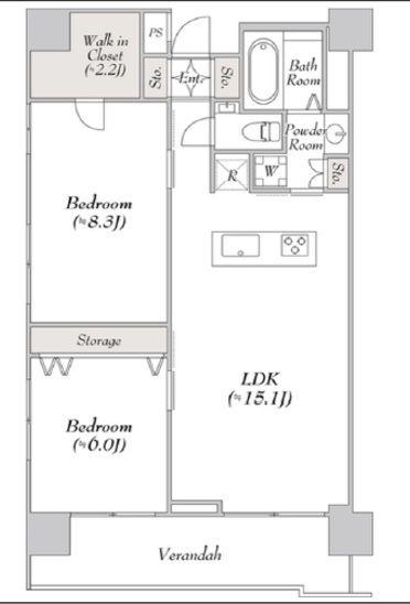 アパートメントけやき通り中葛西 301号室 間取り