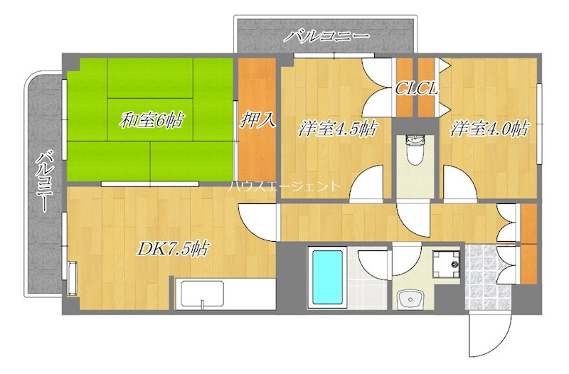 レピドール福田Ⅰ 607号室 間取り