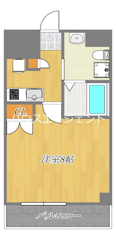 ＷＥＳＴ　ＶＩＮＥ　Ⅰ  405号室 間取り