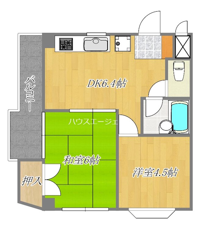 レジデンス鹿野Ⅱ 301号室 間取り