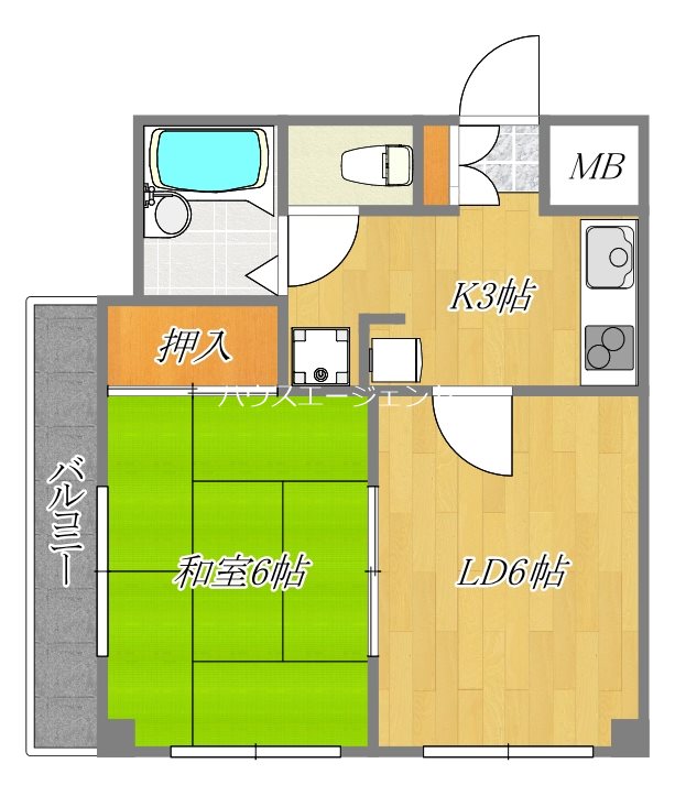 服部ハイツ 間取り図