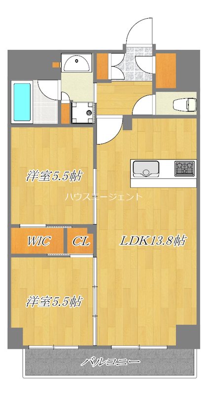 リアナアートパーク西葛西 308号室 間取り