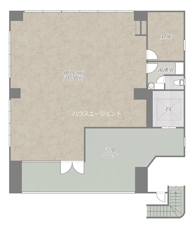 葛西駅前ビル（テナント） 1F号室 間取り