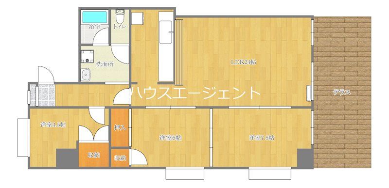 レピドール福田Ⅱ 102号室 間取り