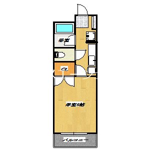 メイプルマンション 101号室 間取り