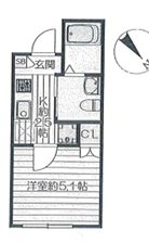 NAGA2 202号室 間取り