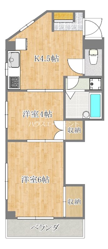 コーポエーリエル 201号室 間取り