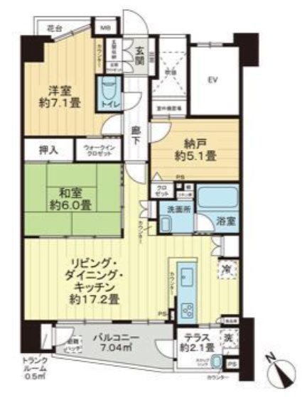 サンアリーナ中葛西 302号室 間取り