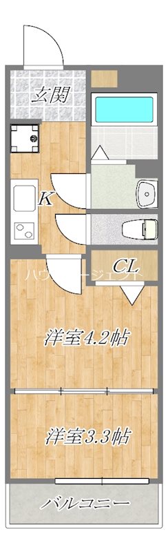 アルティザ葛西 304号室 間取り