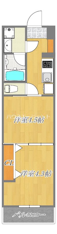 リアナアートパーク西葛西 316号室 間取り