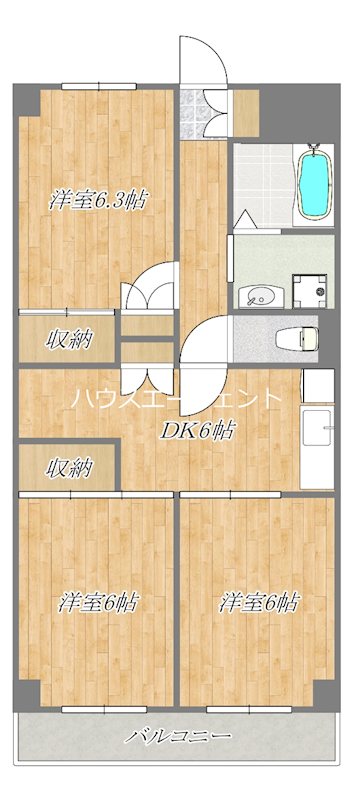 グレースマンションⅡ 802号室 間取り